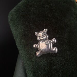 Vintage Sterling Silver Teddy Bear Pin Brooche